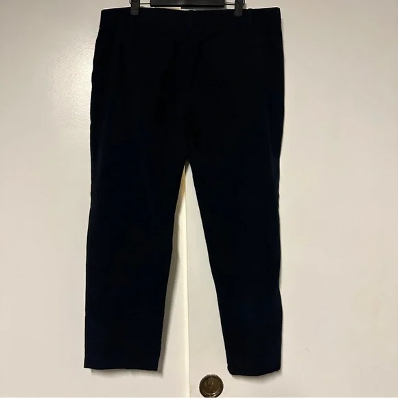 Tory Burch Navy Blue Cotton Pockets Pants Size 14 - Picture 9 of 9